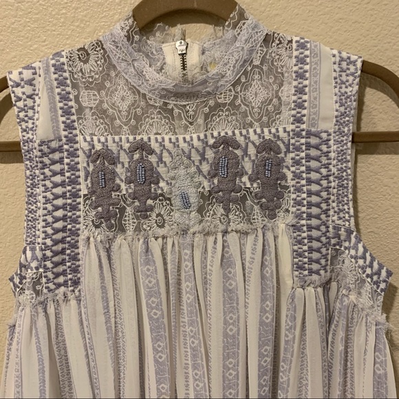 Free People Embroidered Lace Babydoll dress - Picture 9 of 14